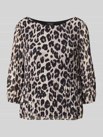 s.Oliver Black Label Regular Fit Langarmbluse mit Allover-Muster in Black, Gr&ouml;&szlig;e 38