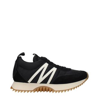 Moncler Zwarte Stoffen Lage Sneakers