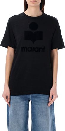 Isabel Marant Black Linen Zewel T-shirt