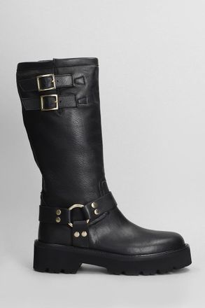 Gis&egrave;l moir&egrave; Samuel Combat Boots