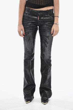 Dsquared2 Coated Denim Flared Jeans 24cm Dsquared2