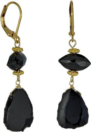 Rachel Reinhardt Jewelry Gemstone Jet Dangle Earrings