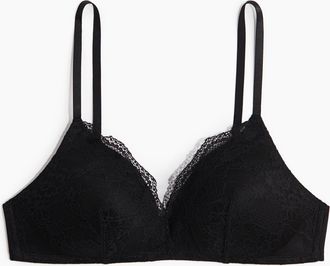 H&M Wattierter b&uuml;gelloser BH aus Spitze - Schwarz