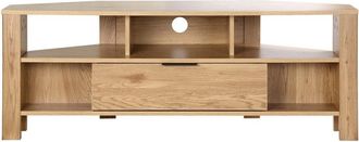 Calicosy Mueble de TV de Esquina 1 Cajón Decoración Roble - L120 cm