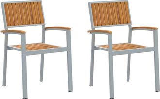 vidaXL Silla De Jard&iacute;n 2 Pcs Marr&oacute;n 56 X 57 X 87cm Vidaxl