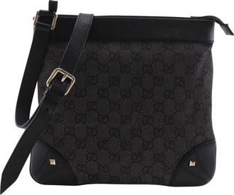 Gucci Pre-owned Gucci GG Denim Nailhead Crossbody Unisex ONTFZ3S9BOZ94DX0