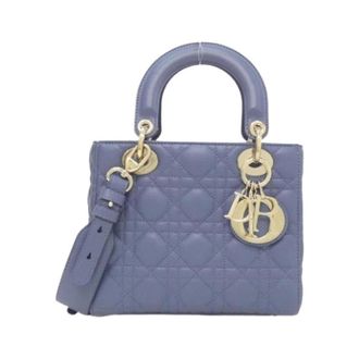 Dior Pre-owned Lady Dior Handbag - Dames - Vintage Handtas - Blauw - ONE Size - Leer - Vintage