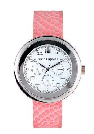 Hush Puppies Womens WATCH - Pink Leather - One Size