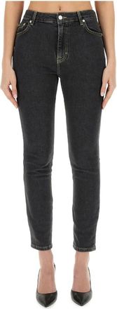 Moschino Skinny Jeans - Dames - Cropped Jeans - Zwart - W26 - Katoen - Jeans