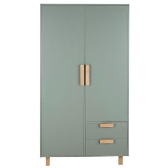 Maisons du monde Armario verde de 2 puertas y 2 cajones 100 cm