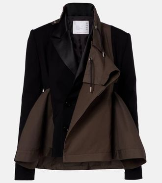 sacai Paneled blouson jacket