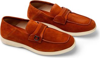 Ferragamo Suede Loafer - Red
