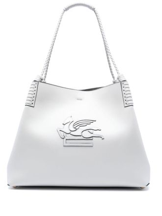 Etro medium Libra tote bag - women - Calf Suede/Calf Leather - One Size - White