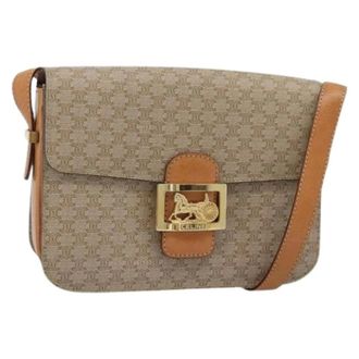 Celine Pre-owned Cross Body Bags, female, Beige, Size: ONE SIZE Pre-owned Vintage Shoulder Bag