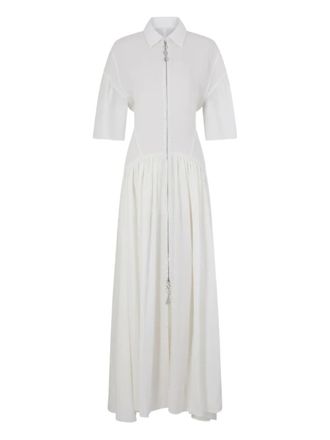 Paco Rabanne zip-fastening maxi dress - White