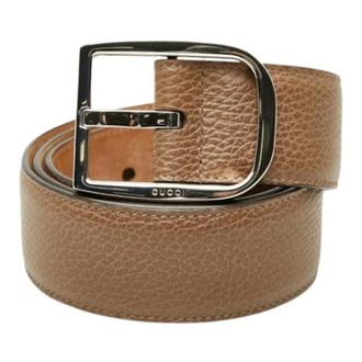 Gucci Pre-owned Belts, male, Brown, Size: ONE SIZE Pre-owned Leather Belt