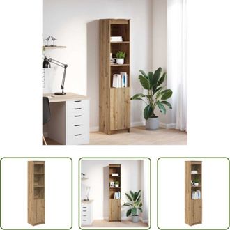 vidaXL Credenza rovere artigianale - Credenza Alta Rovere Artigianale 37,5x35x180 cm in Truciolato