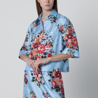 Dolce & Gabbana Silk twill shirt with floral print