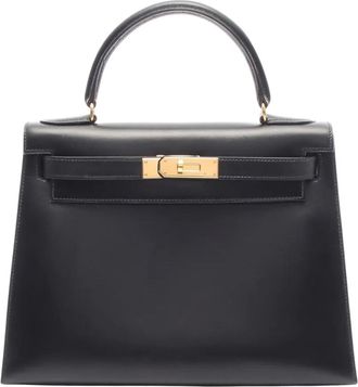 Herm&egrave;s Borsa a mano Kelly I Sellier 28 in pelle Box Calf 1991 - Nero