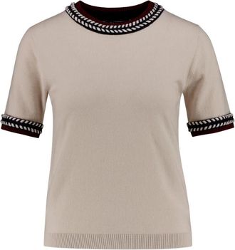 Max Mara Ronde hals gebreide kleding - Dames - Ronde hals truien - Beige - S - Truien & Vesten