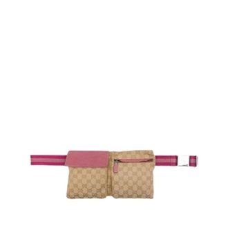 Gucci Pre-owned Canvas Belt Bag - Dames - Pre-owned - Beige - Maat: ONE Size Zijde