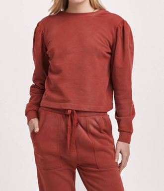 Dear John Denim Raya Sweatshirt In Intense Rust