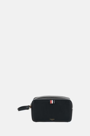 Thom Browne Trousse Da Bagno In Pelle Gros Graing