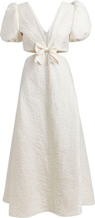 Markarian Patti brocade-effect midi dress - women - Silk/Polyester - 12 - White
