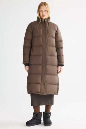 Orolay Puff-O Long Down Puffer Jacket in Coffee at Nordstrom, Size X-Large