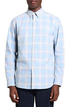Theory Irving Fade Flannel Shirt in Blue Multi at Nordstrom Rack, Size Xx-Large
