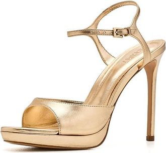 Schutz Scarlett Platform Womens Sandals Platina : 10.5 M, Leather