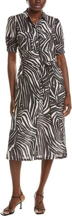 Nicole Miller Short Sleeve Linen-Blend Sheath Dress