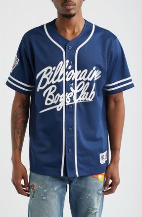 Billionaire Boys Club Big Chew Baseball Shirt in Blue Depths at Nordstrom, Size Xx-Large