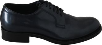 Dolce & Gabbana Blauwe Leren Derby Kledingformele Schoenen