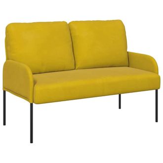 vidaXL Vidaxl Sof&aacute;s Con Coj&iacute;n 110cm Amarillo Madera Contrachapada