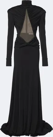 DAVID KOMA Cutout ruched jersey gown