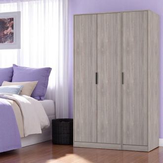 Welcome Furniture Havana Ready Assembled 3 Door Wardrobe in Grey Oak - Welcome Furniture | TJ Hughes