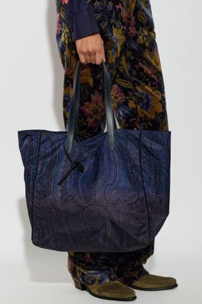 Etro Unfold Me Bag, Womens, Navy Blue