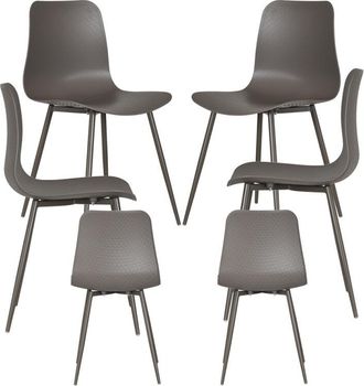 Regalos Miguel Regalos Miguel - Packs Sillas Comedor - Pack 6 Sillas Bimi - Gris