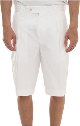 HUGO BOSS Bermuda Short - Heren - Korte Broeken - Wit - L - Katoen - Korte Broeken