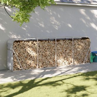 vidaXL Vidaxl Le&ntilde;ero Gris Claro 300x45x100 Cm Acero Galvanizado