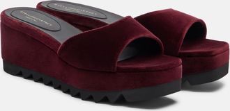 Stella McCartney Mules con cu&ntilde;a Sneak Elyse de terciopelo