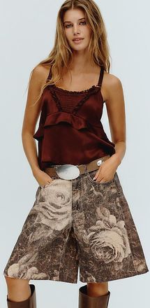 Pilcro Adi Mid Rise Relaxed Bermuda Shorts