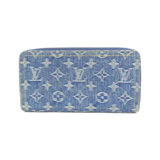 Louis Vuitton Blue Denim Canvas Long Wallet (Bi-Fold) (Pre-Owned)