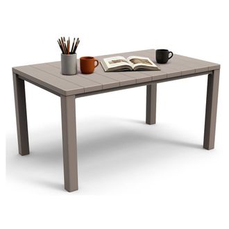Dmora Dmora - Mesa De Jard&iacute;n Listowel, Base De Picnic, Mesa De Comedor De Jard&iacute;n, Banco Multiusos Para Exterior, 147x90 H75 Cm, T&oacute;rtola