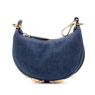 Fendi Pre-owned Fendi Nano Denim Fendigraphy Hobo Ladies WV6HTP0N0PGGDXD5