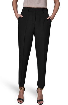 DKNY Flat Front Slim Fit Pants in Black at Nordstrom, Size 8