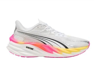 Puma Womens Velocity Nitro 4 Shoe In Puma White/glowing Red/poison Pink