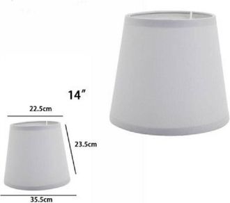 Trade Shop Trade Shop - Reemplazo De Sombrero De Cilindro De Pantalla C&oacute;nica Para L&aacute;mpara Y Apliques En Tela Tnt - -14-grey