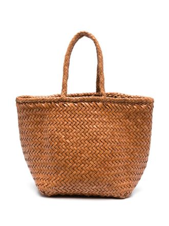 Dragon Diffusion Geweven basket shopper - Bruin